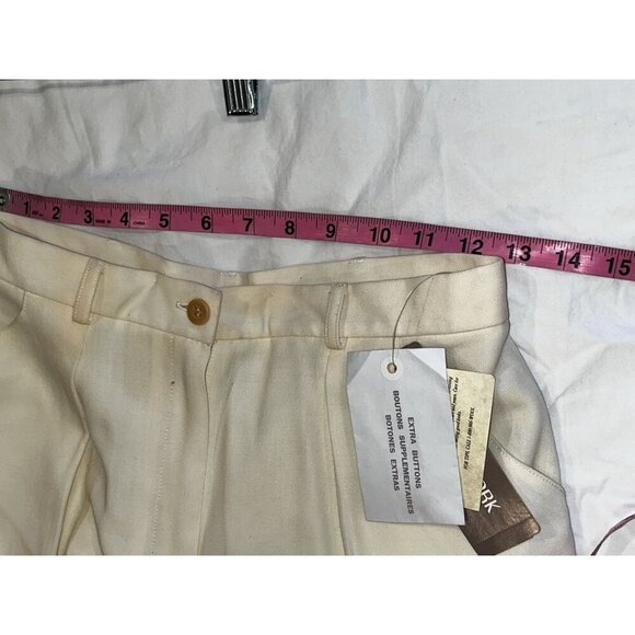 NWT Jones New York Cream High-Waist Pleated Wide Legs Women's Pants Size 8P - Picture 7 of 10